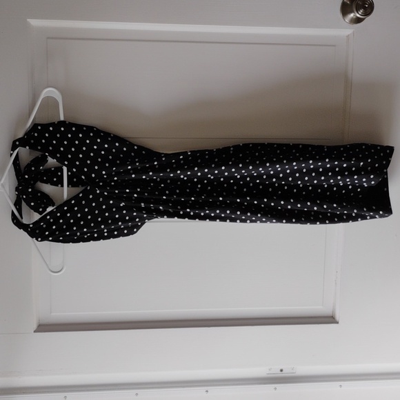 American Apparel Black Dress with White Dots - Picture 1 of 2